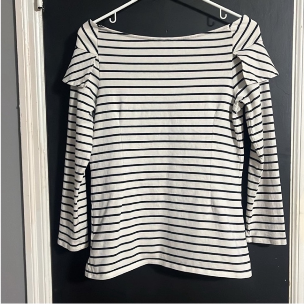 Leifnotes (Anthropologie) Striped Off the Shoulder Top Size: M - Picture 2 of 6
